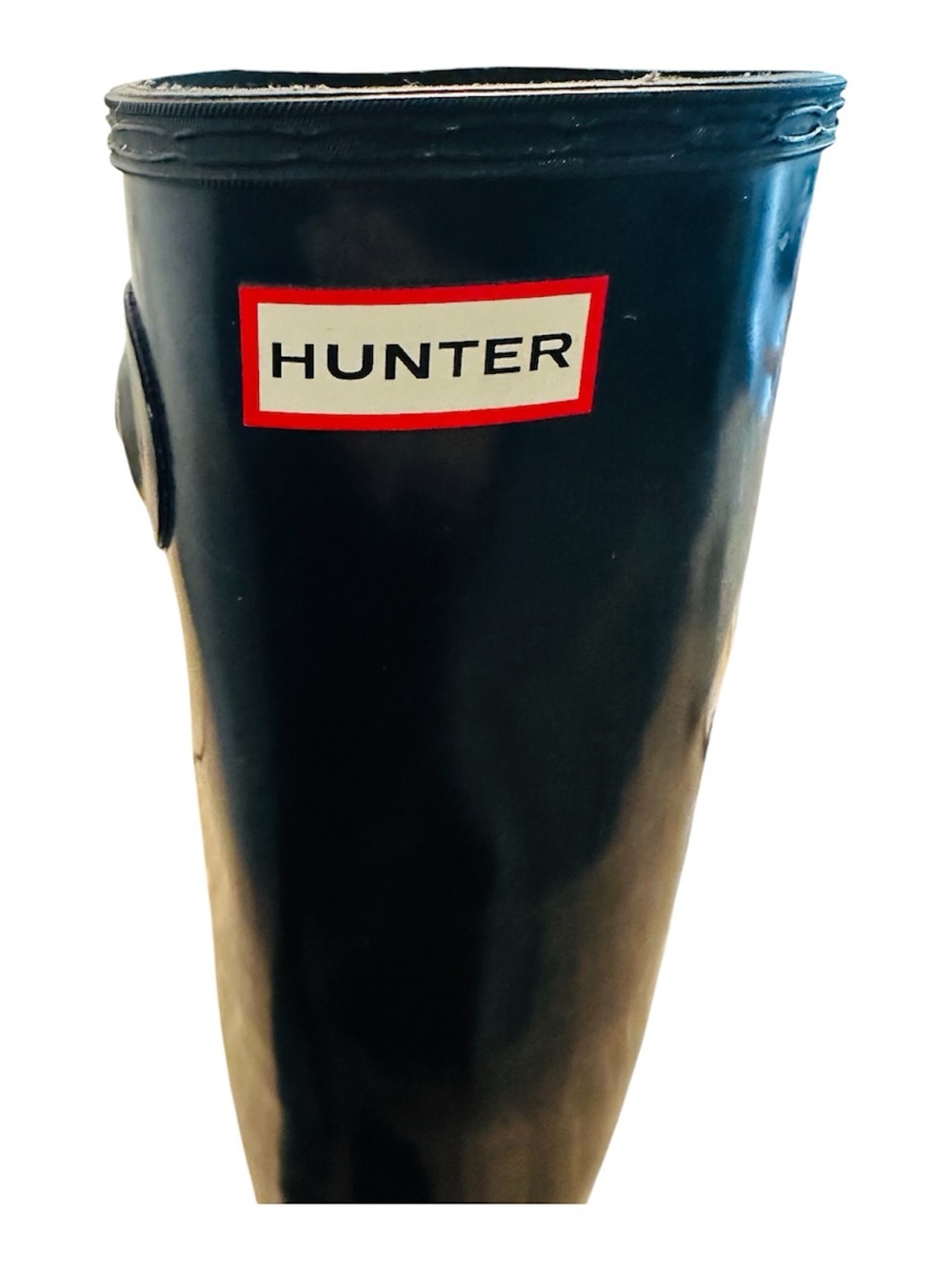Hunter Original Tall Glossy Navy Rain Boots Womens 8 - Picture 6 of 10